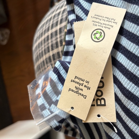 No Boundaries Midi Navy and light blue stripe dress - Picture 5 of 7